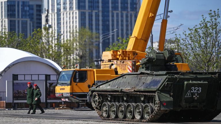 БМП Marder, захваченная российскими военнослужащими в ходе спецоперации, на Поклонной горе в Москве БМП Marder, захваченная российскими военнослужащими в ходе спецоперации, на Поклонной горе в Москве
