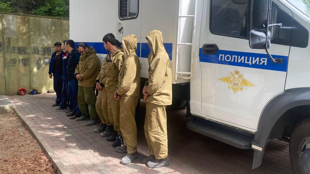 Граждане Республики Узбекистан, устроившие массовую драку в Туапсе Граждане Республики Узбекистан, устроившие массовую драку в Туапсе - РИА Новости, 1920, 26.04.2024