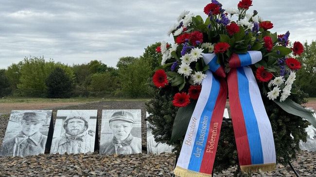 На территории бывшего концентрационного лагеря Заксенхаузен 