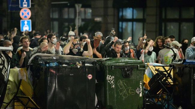 Митинг против закона об иноагентах в Тбилиси. 1 мая 2024