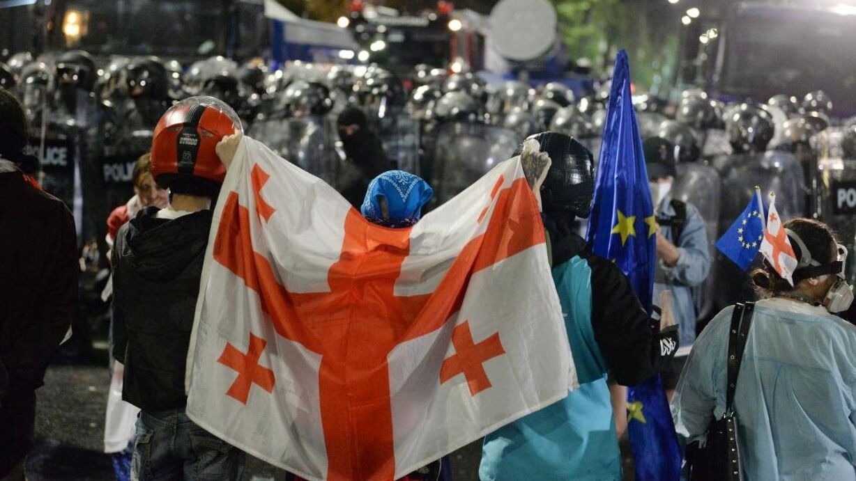 Митинг протеста против закона об иноагентах в Тбилиси Митинг протеста против закона об иноагентах в Тбилиси - РИА Новости, 1920, 01.05.2024
