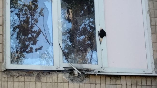 Последствия обстрела в Горловке