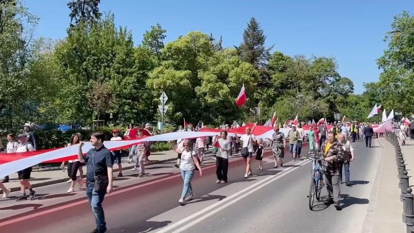 Марш против вовлечения Польши в боевые действия на Украине Марш против вовлечения Польши в боевые действия на Украине - РИА Новости, 1920, 16.05.2024