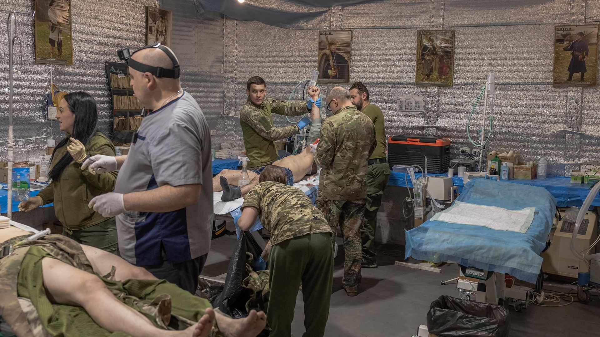 Раненные украинские военные в полевом госпитале в районе Часова Яра Раненные украинские военные в полевом госпитале в районе Часова Яра - РИА Новости, 1920, 03.05.2024
