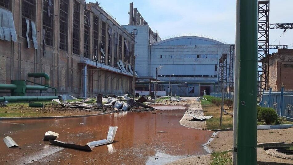Повреждения, полученные Славянской ТЭС. 5 мая 2024 года Повреждения, полученные Славянской ТЭС. 5 мая 2024 года - РИА Новости, 1920, 05.05.2024