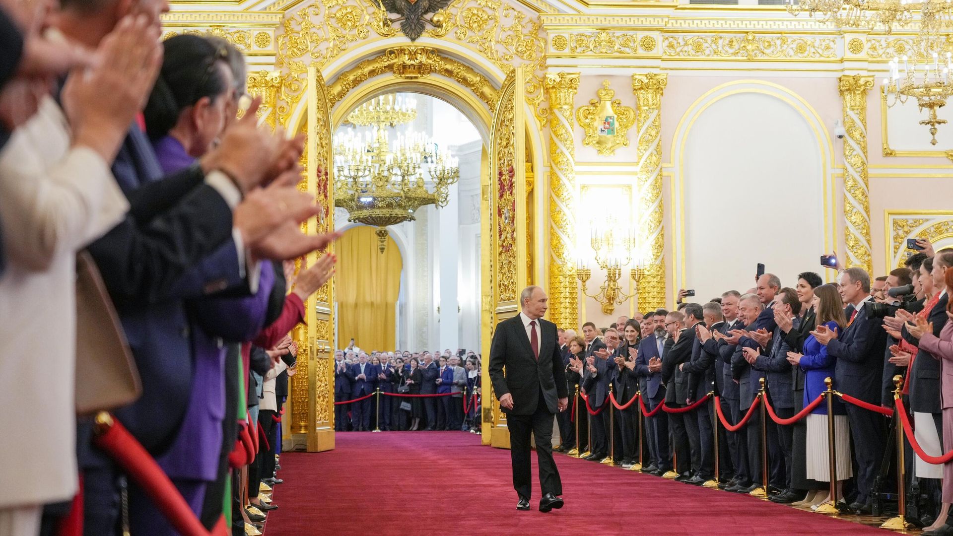 Избранный президент РФ Владимир Путин на церемонии инаугурации в Кремле - РИА Новости, 1920, 07.05.2024
