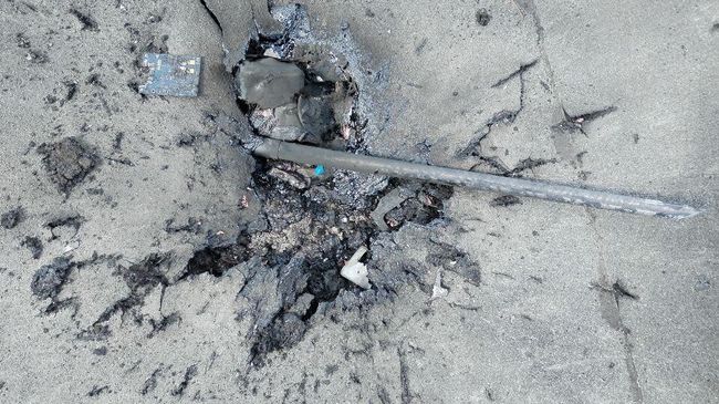 Место падения украинского дрона