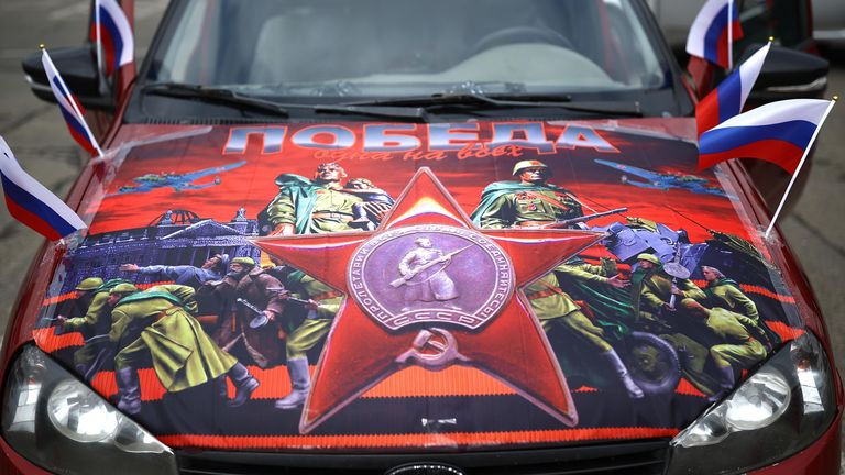 Автопробег в Краснодаре в честь 79-летия Победы в Великой Отечественной войне