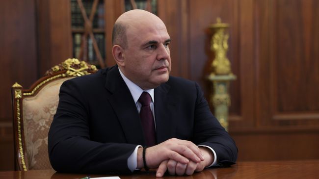Кандидат на пост председателя правительства РФ Михаил Мишустин во время встречи с президентом РФ Владимиром Путиным