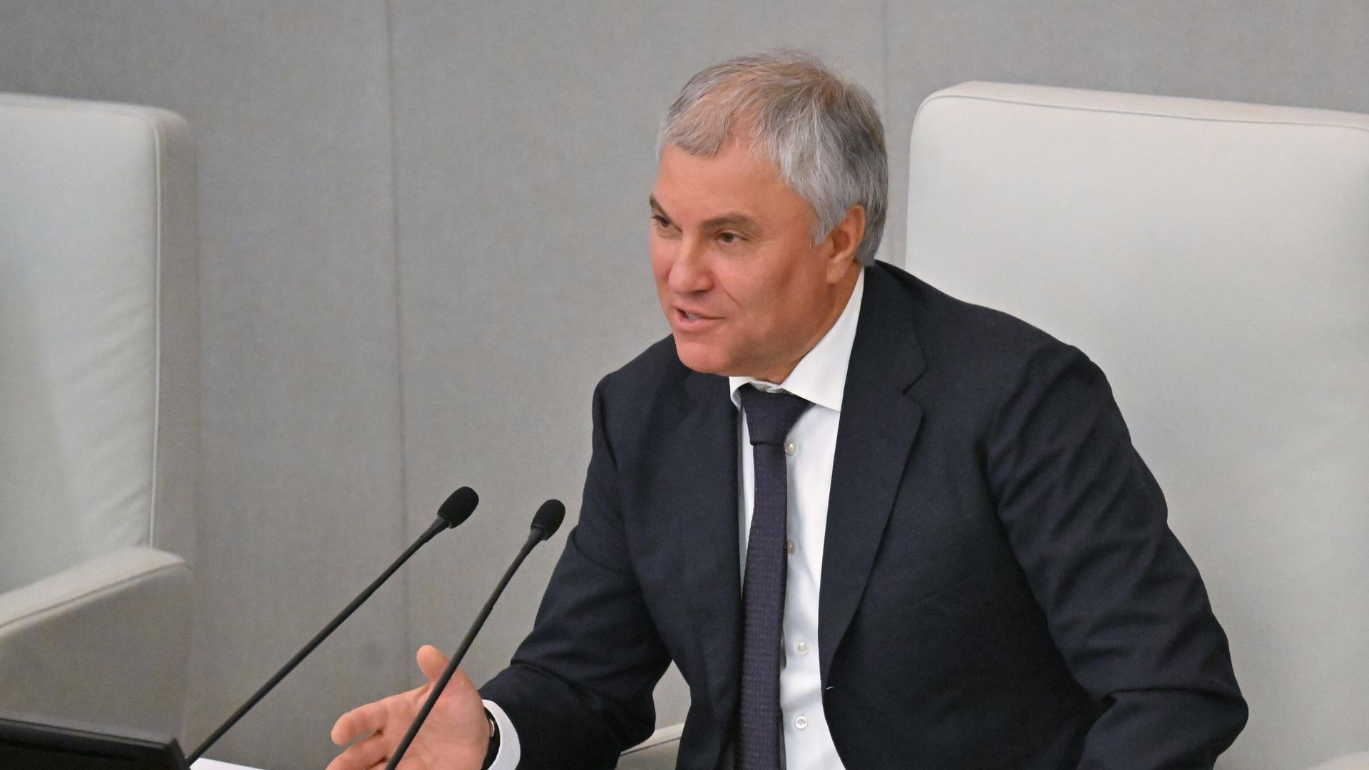 Председатель Государственной Думы РФ Вячеслав Володин на пленарном заседании Государственной Думы РФ Председатель Государственной Думы РФ Вячеслав Володин на пленарном заседании Государственной Думы РФ - РИА Новости, 1920, 14.05.2024