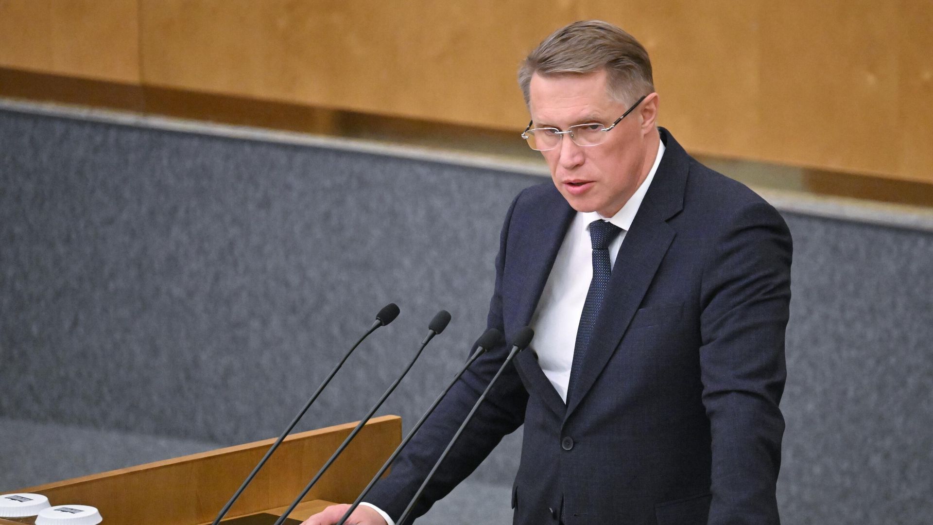 Кандидат на должность министра здравоохранения РФ Михаил Мурашко выступает на пленарном заседании Госдумы РФ. 14 мая 2024 Кандидат на должность министра здравоохранения РФ Михаил Мурашко выступает на пленарном заседании Госдумы РФ. 14 мая 2024 - РИА Новости, 1920, 14.05.2024