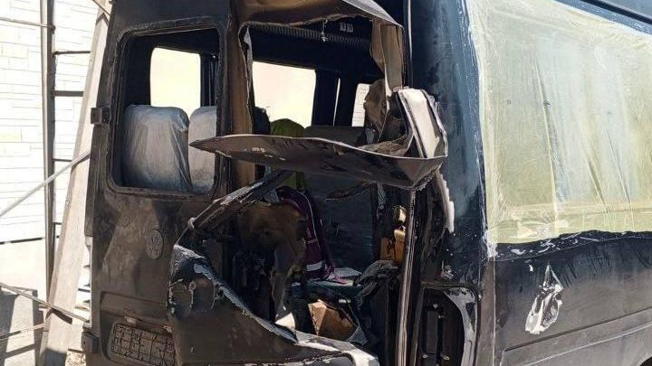 Место атаки беспилотника на микроавтобус в селе Раденск Алешкинского муниципального округа Херсонской области. 19 мая 2024 года Место атаки беспилотника на микроавтобус в селе Раденск Алешкинского муниципального округа Херсонской области. 19 мая 2024 года - РИА Новости, 1920, 19.05.2024
