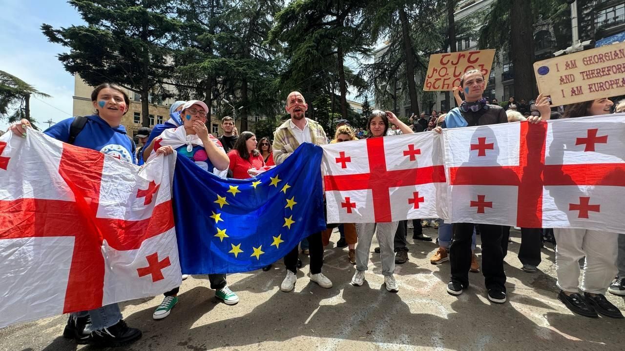 Акция протеста противников закона об иноагентах в Тбилиси Акция протеста противников закона об иноагентах в Тбилиси - РИА Новости, 1920, 03.06.2024