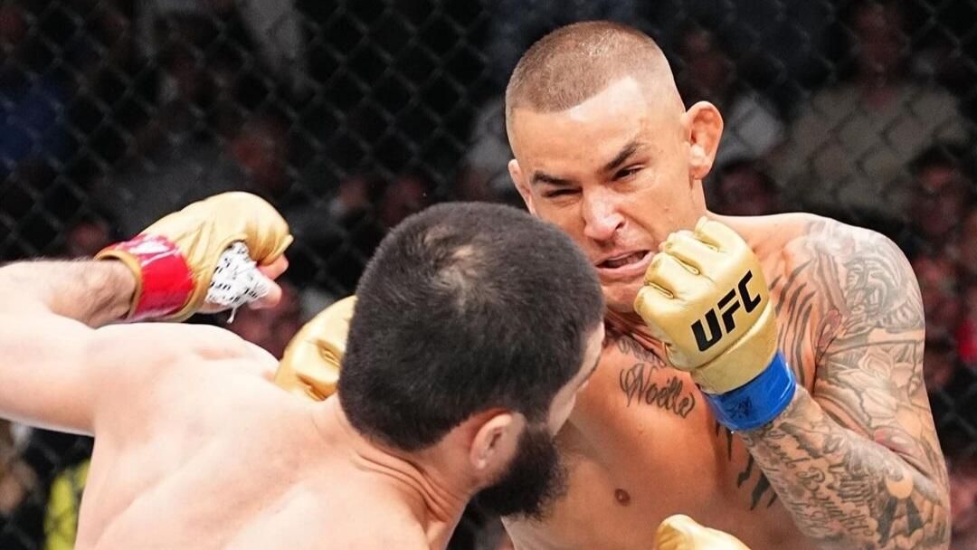 Эпизод боя Махачева против Порье на UFC 302 Эпизод боя Махачева против Порье на UFC 302 - РИА Новости, 1920, 05.06.2024