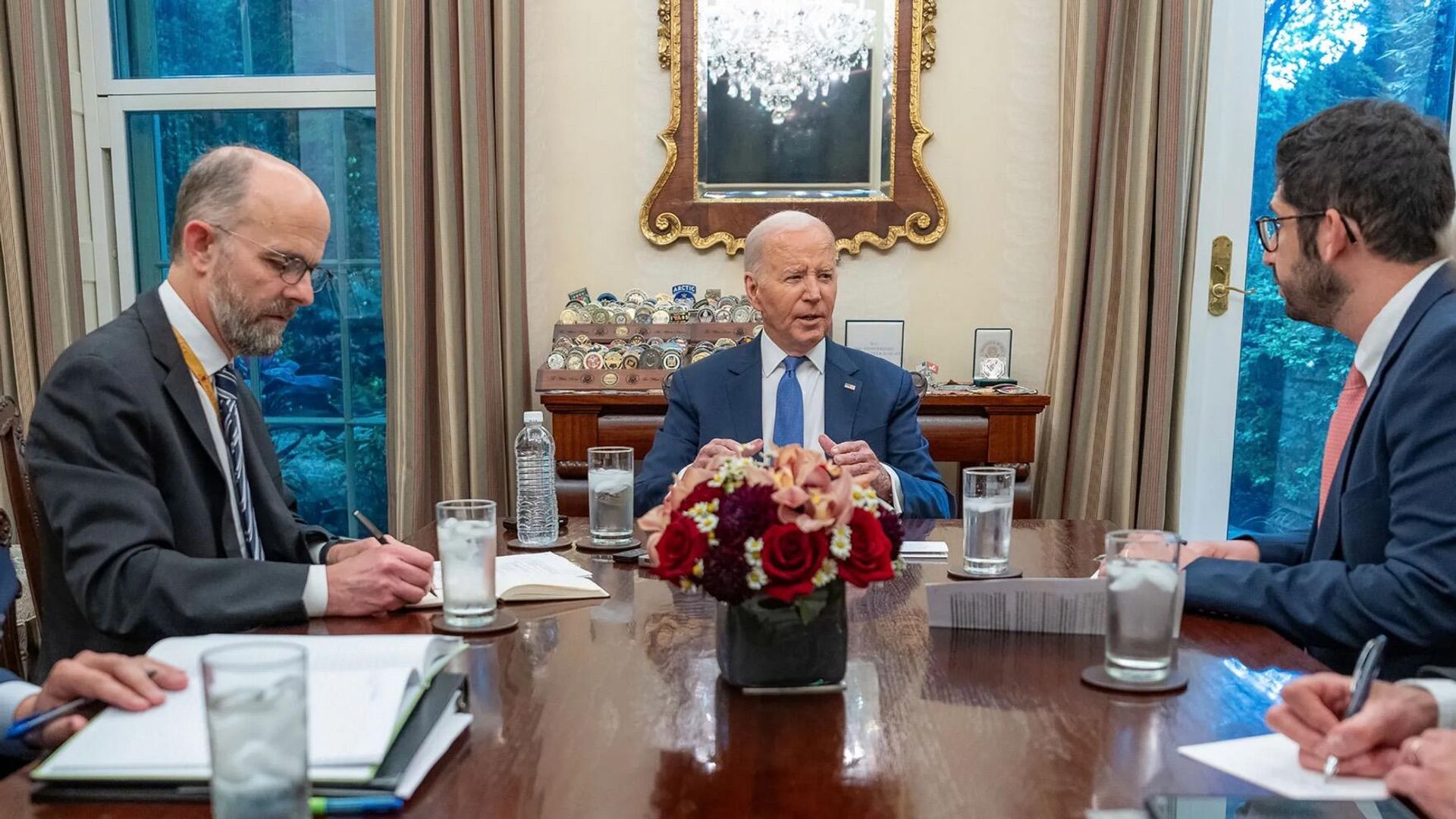 Президент США Джо Байден во время интервью изданию Time Президент США Джо Байден во время интервью изданию Time - РИА Новости, 1920, 04.06.2024