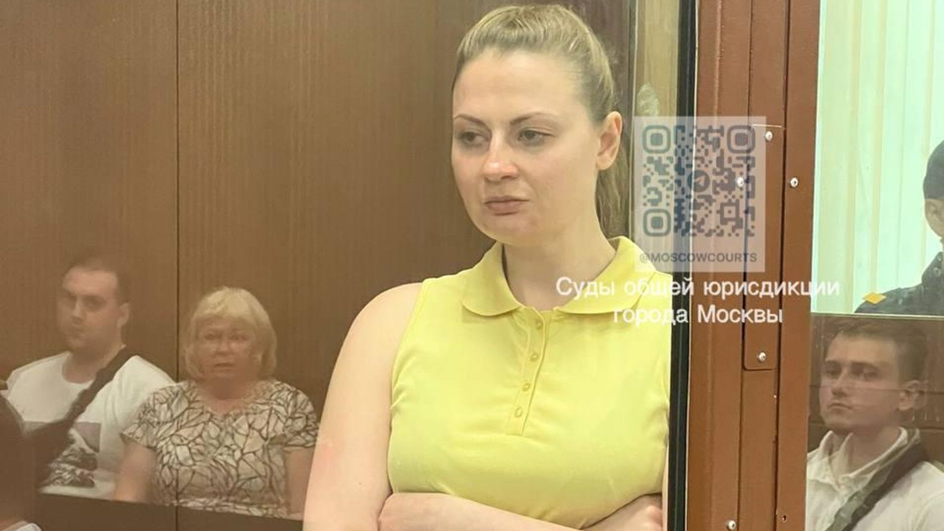 Анастасия Лысенкова, обвиняемая в повреждении памятника Георгию Жукову на Манежной площади в Тверском районном суде города Москвы - РИА Новости, 1920, 04.06.2024