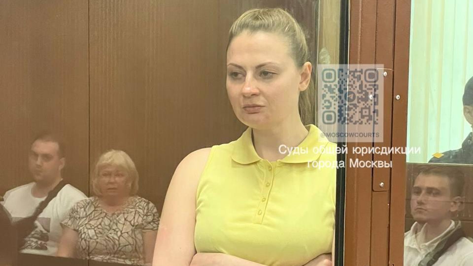Анастасия Лысенкова, обвиняемая в повреждении памятника Георгию Жукову на Манежной площади в Тверском районном суде города Москвы - РИА Новости, 1920, 04.06.2024