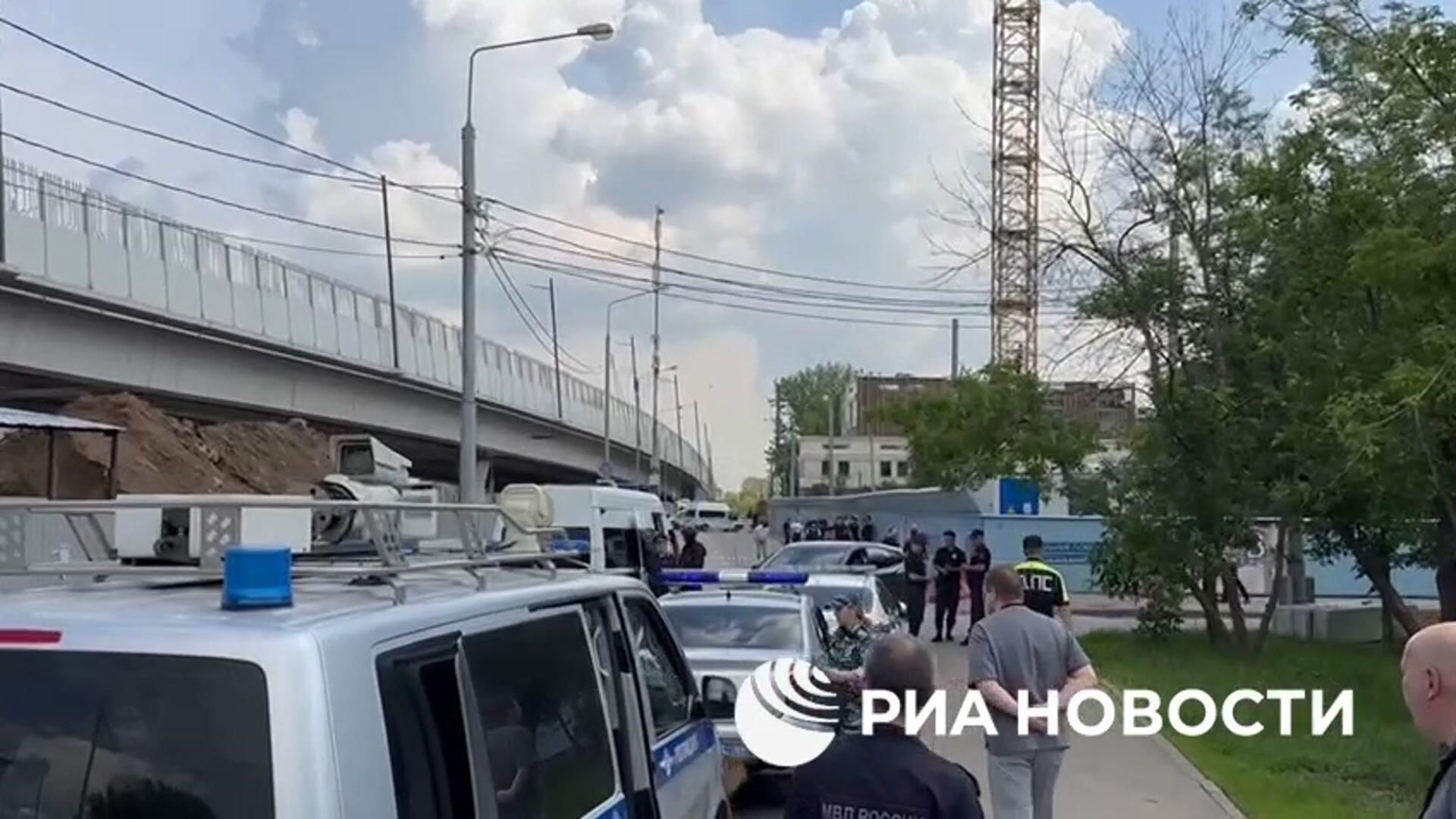 Кадры с улицы Алексея Свиридова в Москве, где было совершено заказное убийство Кадры с улицы Алексея Свиридова в Москве, где было совершено заказное убийство - РИА Новости, 1920, 06.06.2024