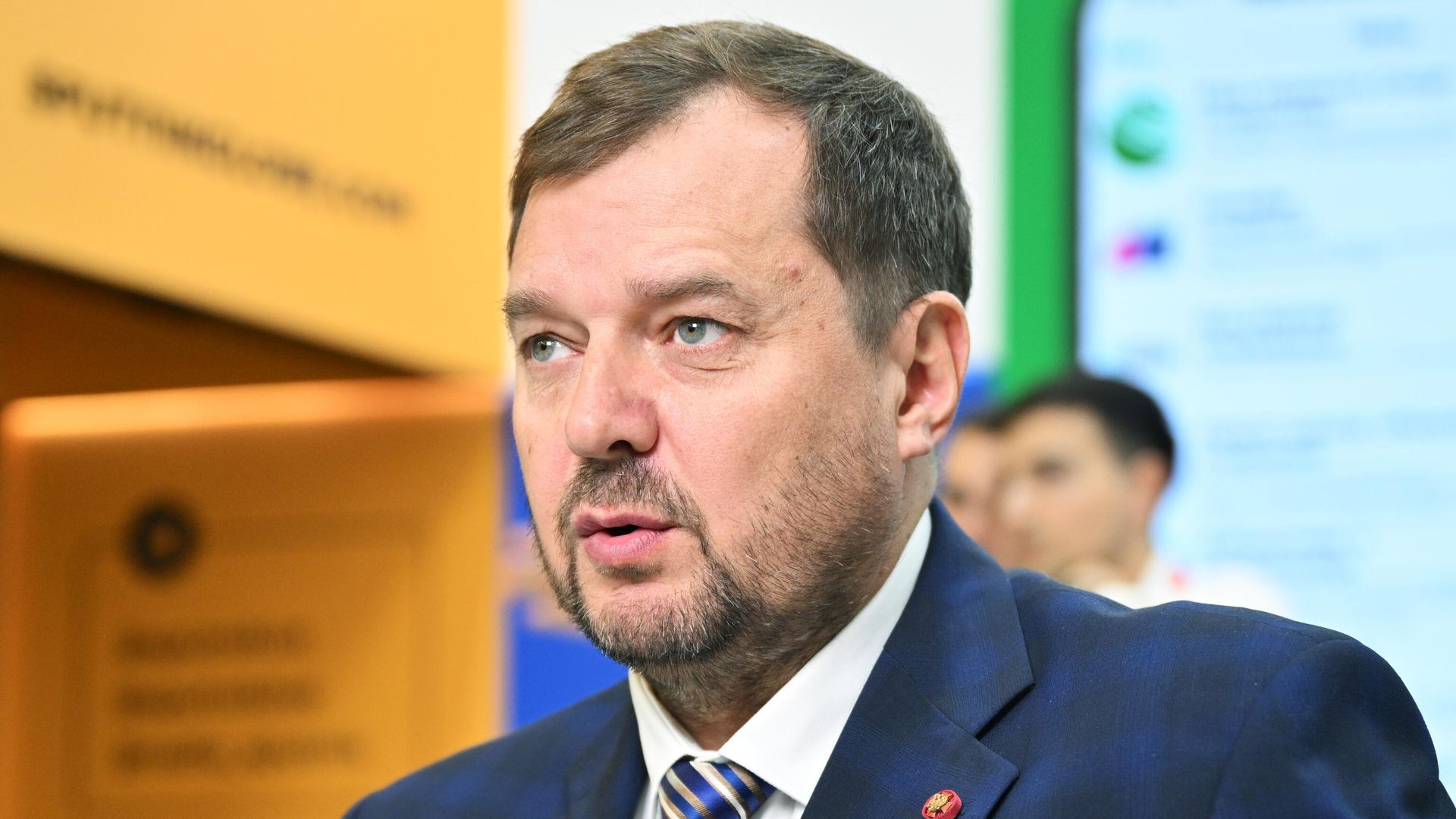 Евгений Балицкий на стенде РИА Новости на ПМЭФ-2024 Евгений Балицкий на стенде РИА Новости на ПМЭФ-2024 - РИА Новости, 1920, 06.06.2024