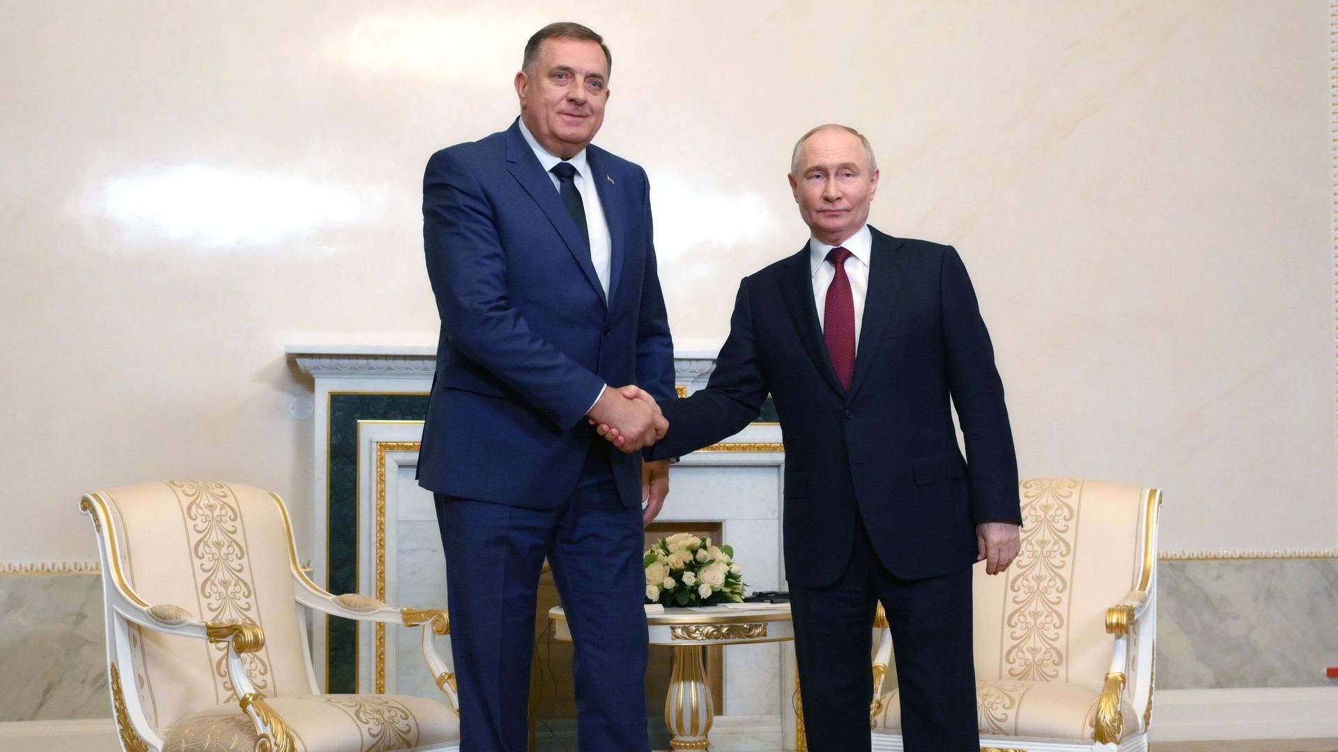 Президент РФ Владимир Путин и президент Республики Сербской Милорад Додик Президент РФ Владимир Путин и президент Республики Сербской Милорад Додик - РИА Новости, 1920, 09.05.2025