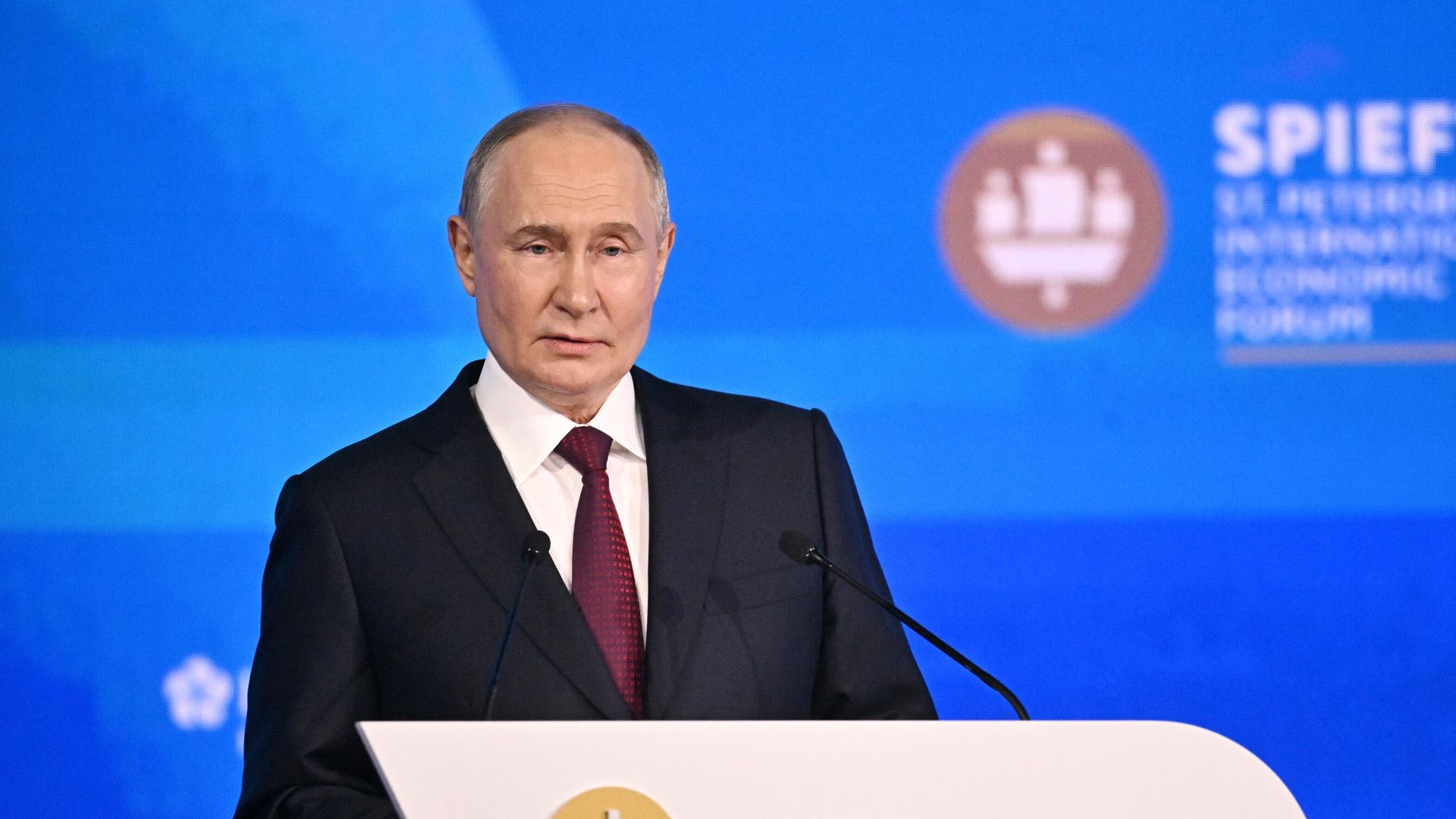 Президент России Владимир Путин выступает на пленарном заседании Петербургского международного экономического форума Президент России Владимир Путин выступает на пленарном заседании Петербургского международного экономического форума - РИА Новости, 1920, 07.06.2024