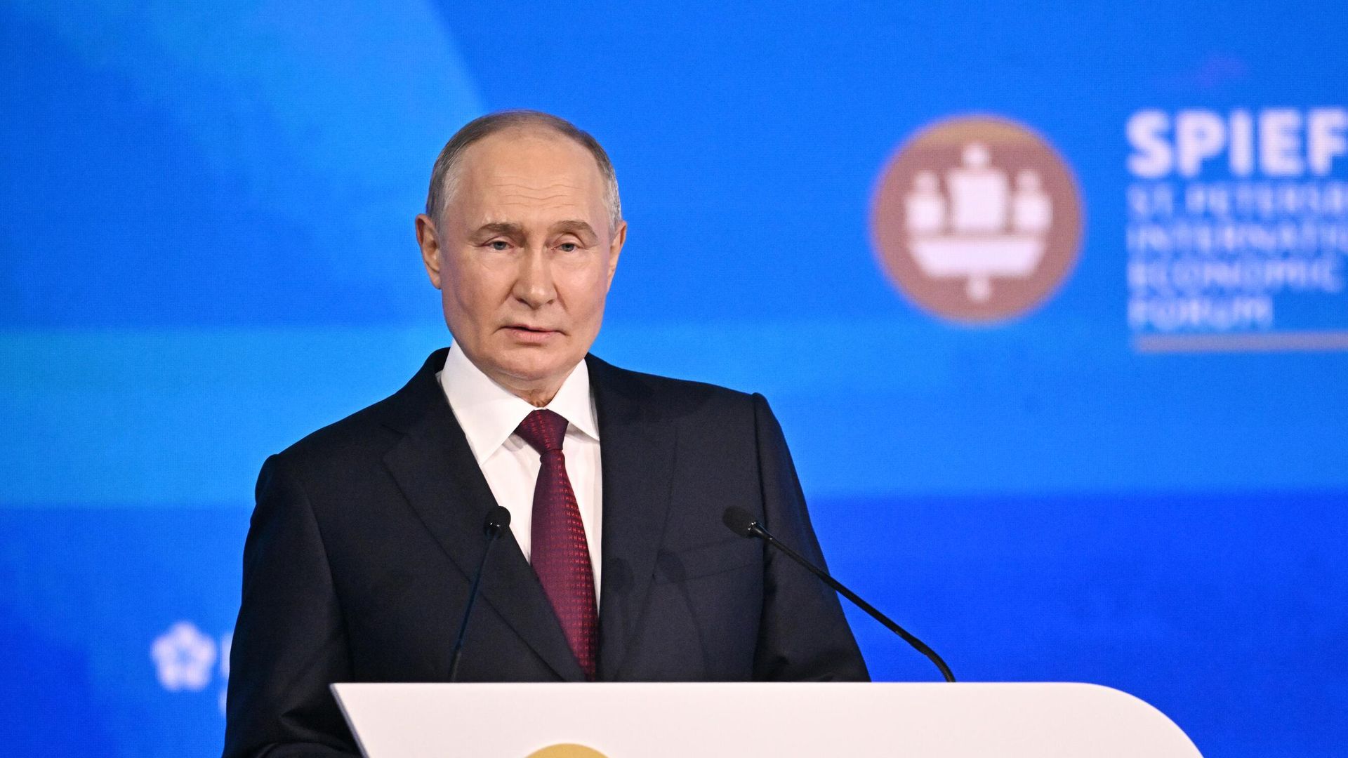 Президент России Владимир Путин выступает на пленарном заседании Петербургского международного экономического форума Президент России Владимир Путин выступает на пленарном заседании Петербургского международного экономического форума - РИА Новости, 1920, 07.06.2024