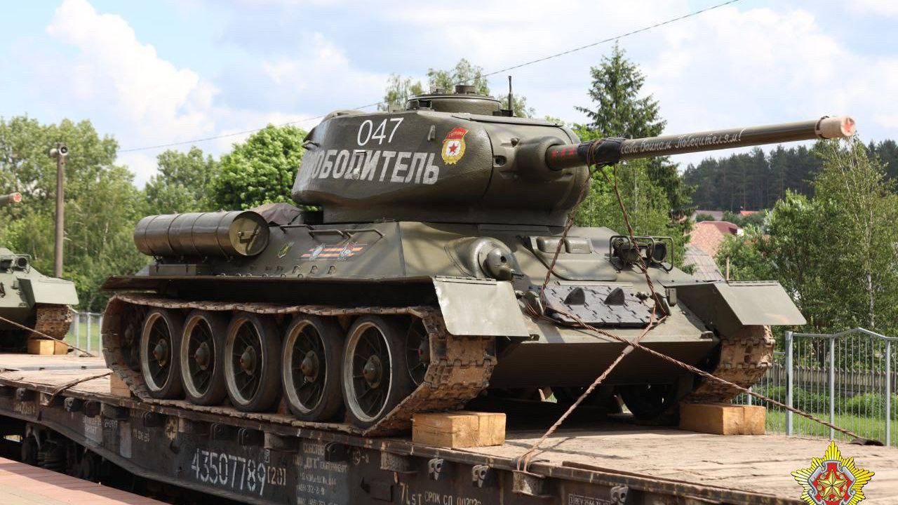 Танк Т-34, который примет участие в военном параде в честь Дня Независимости 3 июля в Минске, Белоруссия Танк Т-34, который примет участие в военном параде в честь Дня Независимости 3 июля в Минске, Белоруссия - РИА Новости, 1920, 08.06.2024