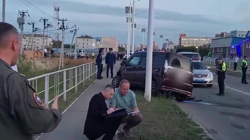 ДТП с участием минивэна в Благовещенске. Стоп-кадр с видео СК РФ - РИА Новости, 1920, 29.07.2024