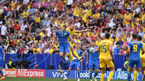 Эпизод матча Румыния - Украина на Евро-2024 Эпизод матча Румыния - Украина на Евро-2024