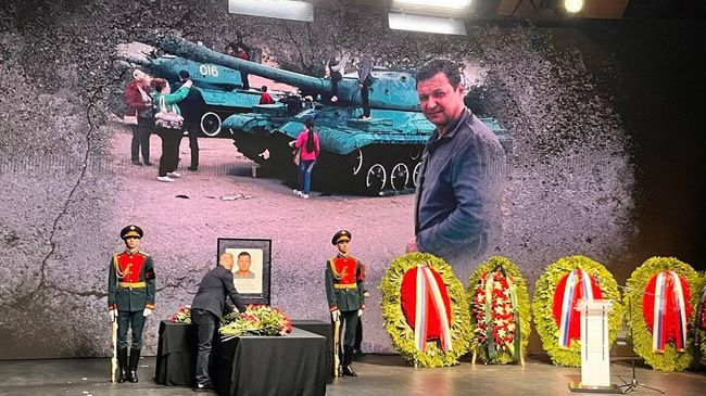 Прощание с Валерием Кожиным в телецентре Останкино