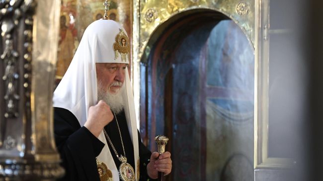 Патриарх Московский и всея Руси Кирилл в Троицком соборе Свято-Троицкой Сергиевой Лавры. 26 июня 2024