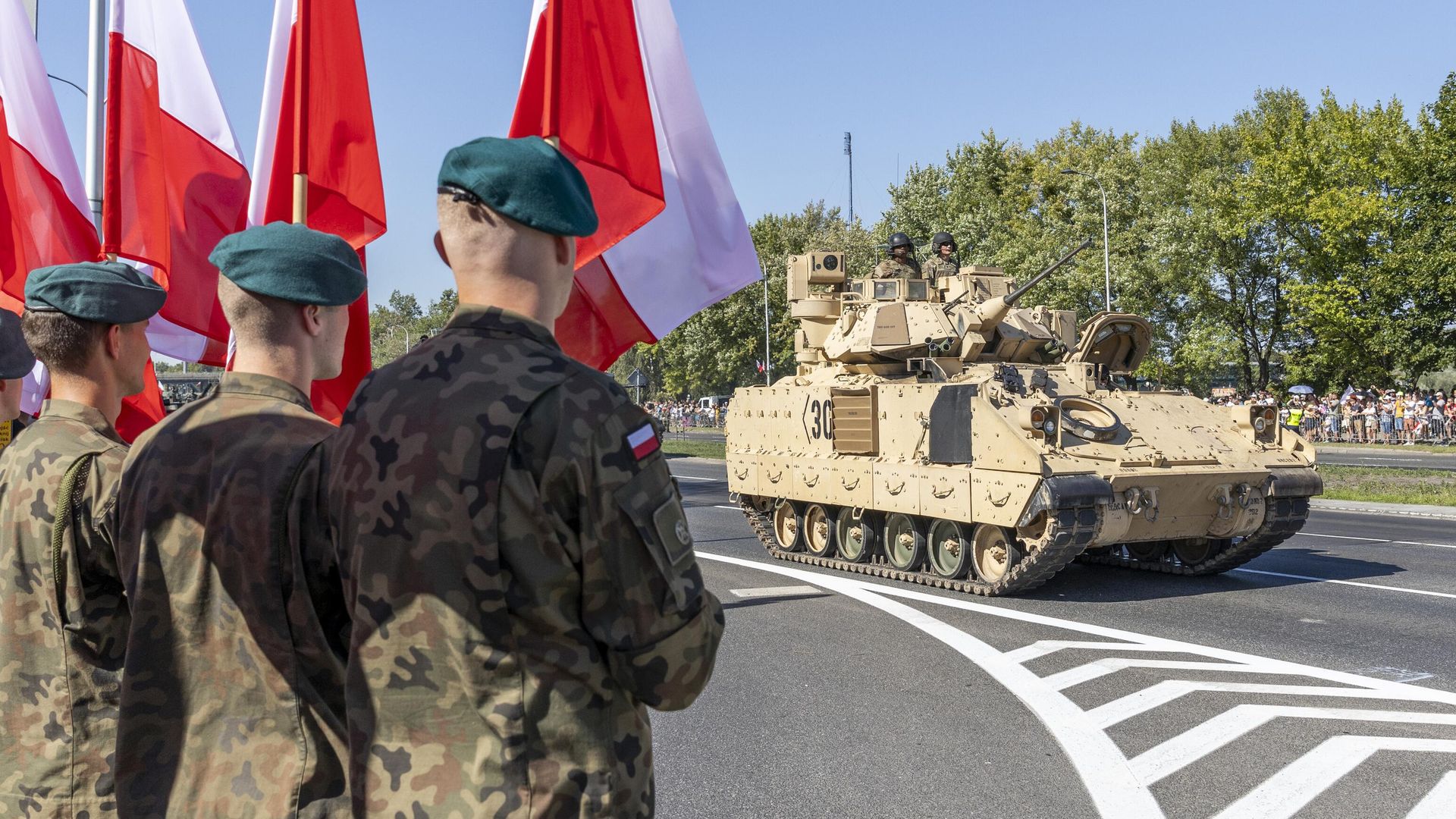 Американские военные принимают участи в параде в честь Дня Войска Польского в Варшаве Американские военные принимают участи в параде в честь Дня Войска Польского в Варшаве - РИА Новости, 1920, 27.06.2024