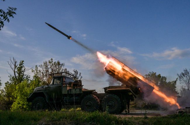 Боевая работа реактивной артиллерии ВС РФ