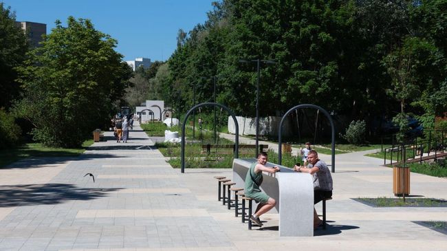 Лесной бульвар открыли после благоустройства в подмосковном Протвине