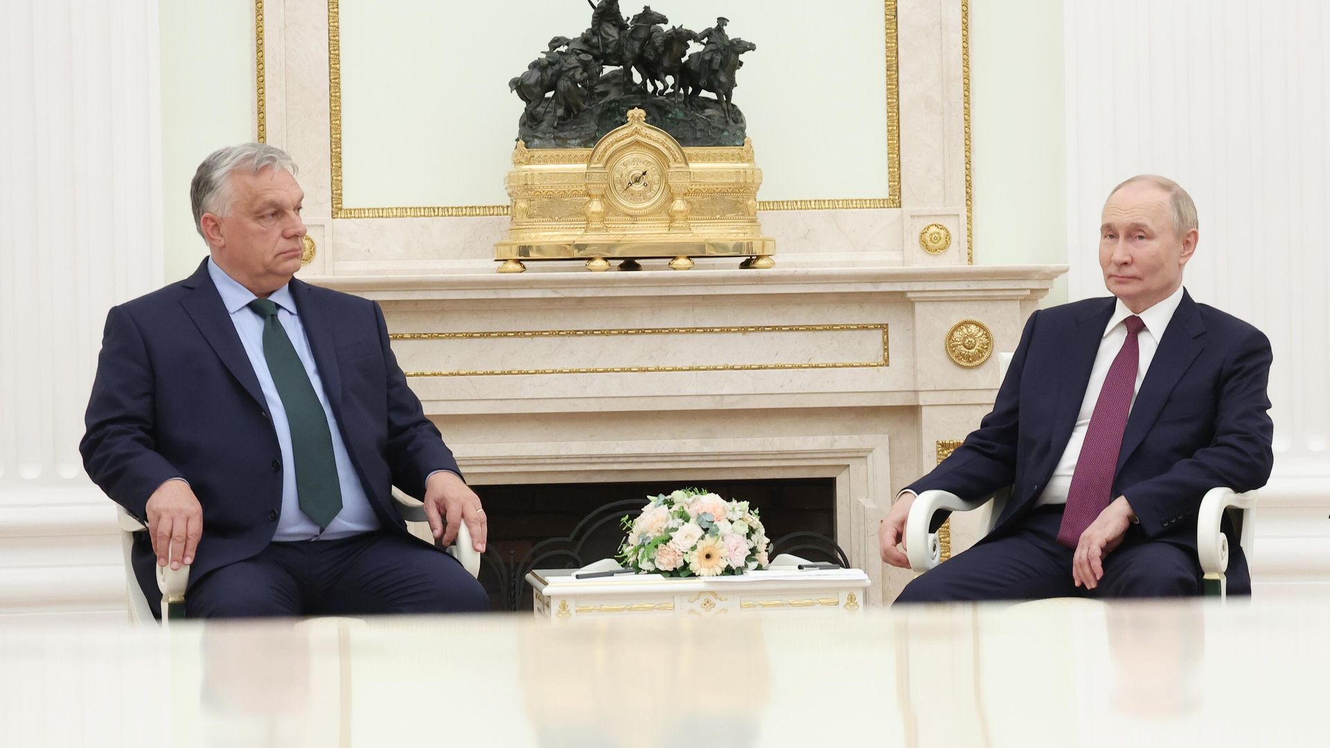 Президент РФ Владимир Путин и премьер-министр Венгрии Виктор Орбан во время встречи в Москве. 5 июля 2024 - РИА Новости, 1920, 05.07.2024