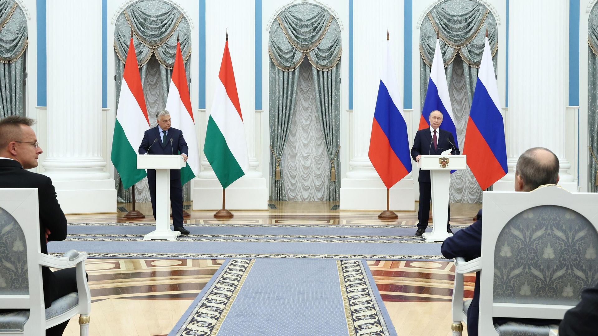 Президент России Владимир Путин и премьер-министр Венгрии Виктор Орбан на пресс-конференции после встречи в Москве - РИА Новости, 1920, 05.07.2024