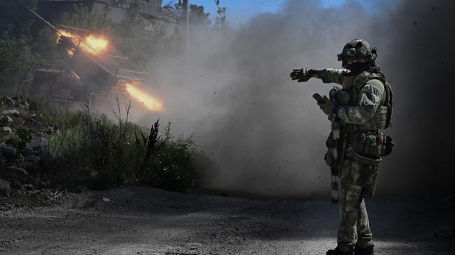 Боевая работа РСЗО Град ВС РФ в зоне СВО