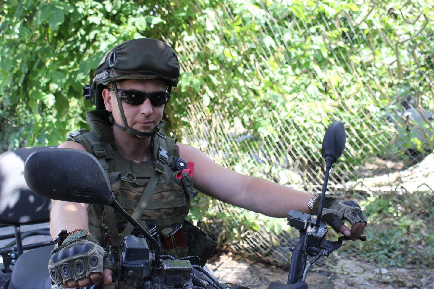 Боец с позывным Сержант на квадроцикле