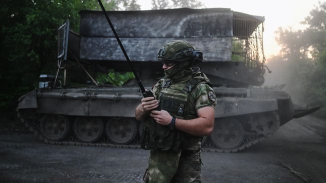 Российский военнослужащий в зоне проведения спецоперации