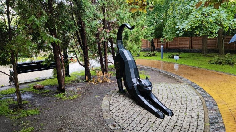 Зеленоградск. Скульптура кошки