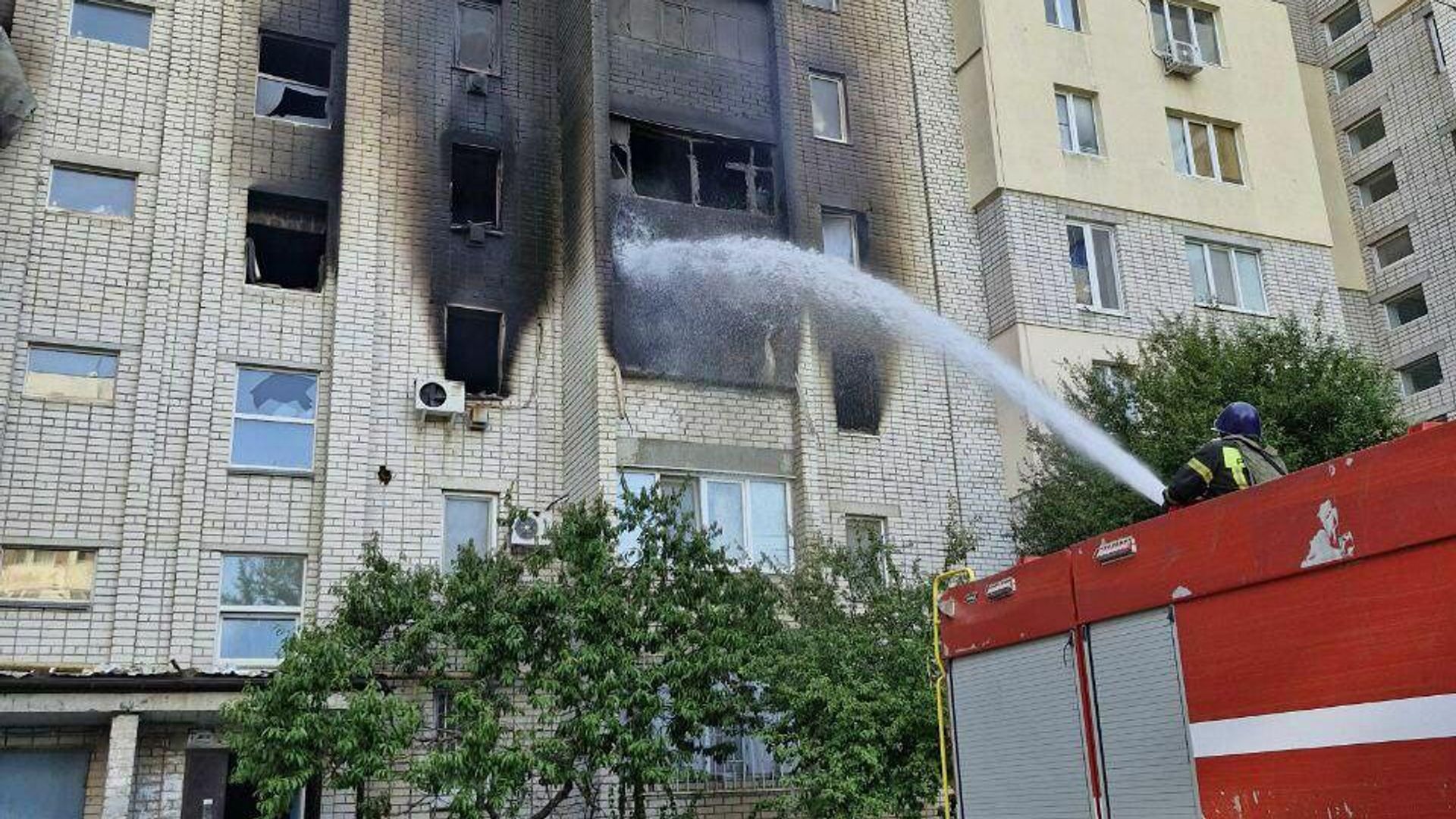 Последствия массированного обстрела Алешек Херсонской области Последствия массированного обстрела Алешек Херсонской области - РИА Новости, 1920, 04.08.2024