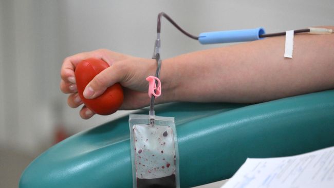 Доноры сдают кровь для пострадавших в результате атаки ВСУ в приграничных районах Курской области