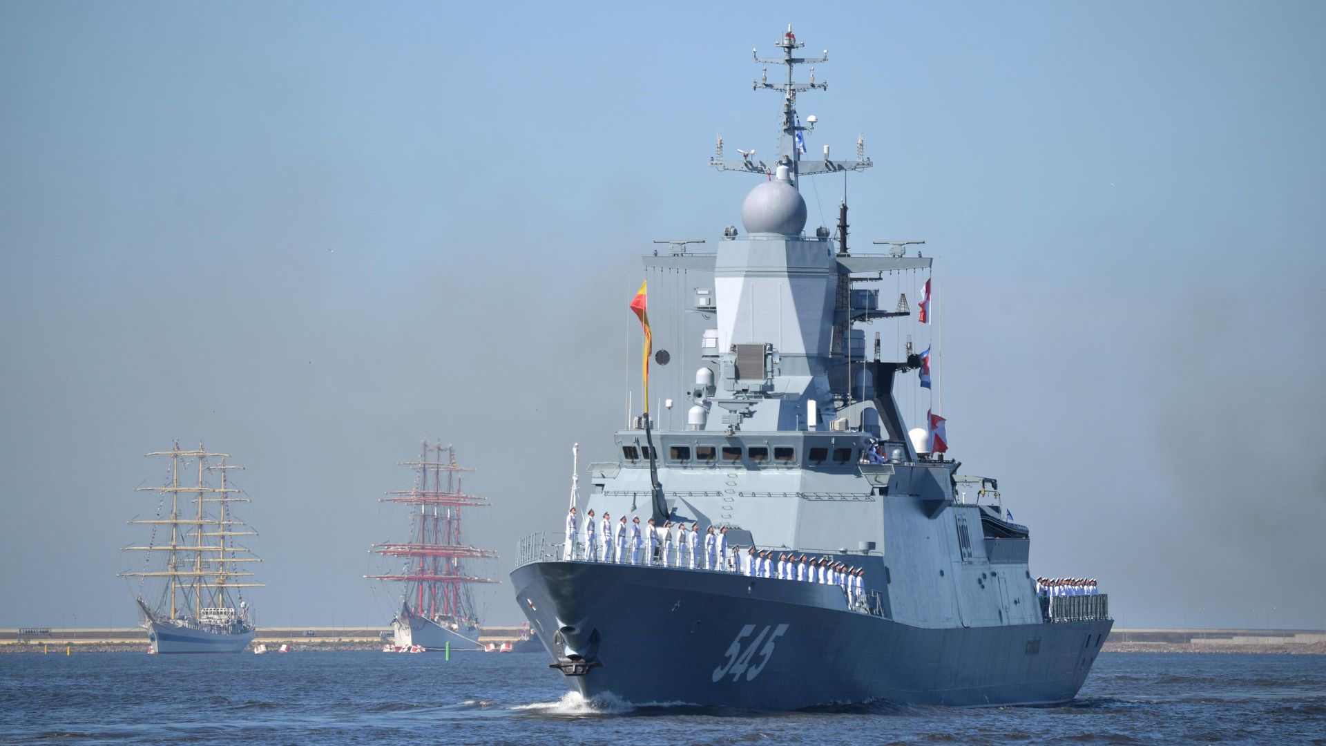 Корвет Стойкий на параде, посвященном Дню Военно-морского флота в Кронштадте Корвет Стойкий на параде, посвященном Дню Военно-морского флота в Кронштадте - РИА Новости, 1920, 09.06.2025