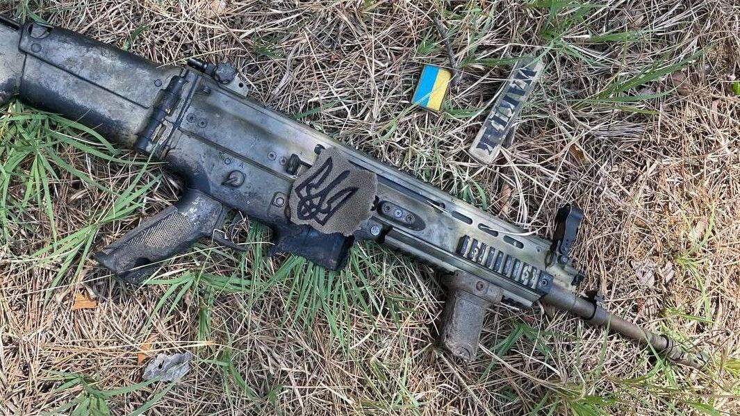 Оружие на месте ликвидации украинской ДРГ в Курской области Оружие на месте ликвидации украинской ДРГ в Курской области - РИА Новости, 1920, 17.08.2024