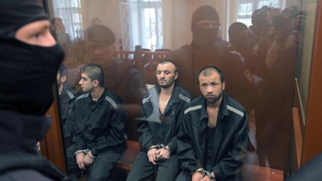 Фигуранты дела о теракте в Крокус Сити Холл в Басманном районном суде Москвы Фигуранты дела о теракте в Крокус Сити Холл в Басманном районном суде Москвы