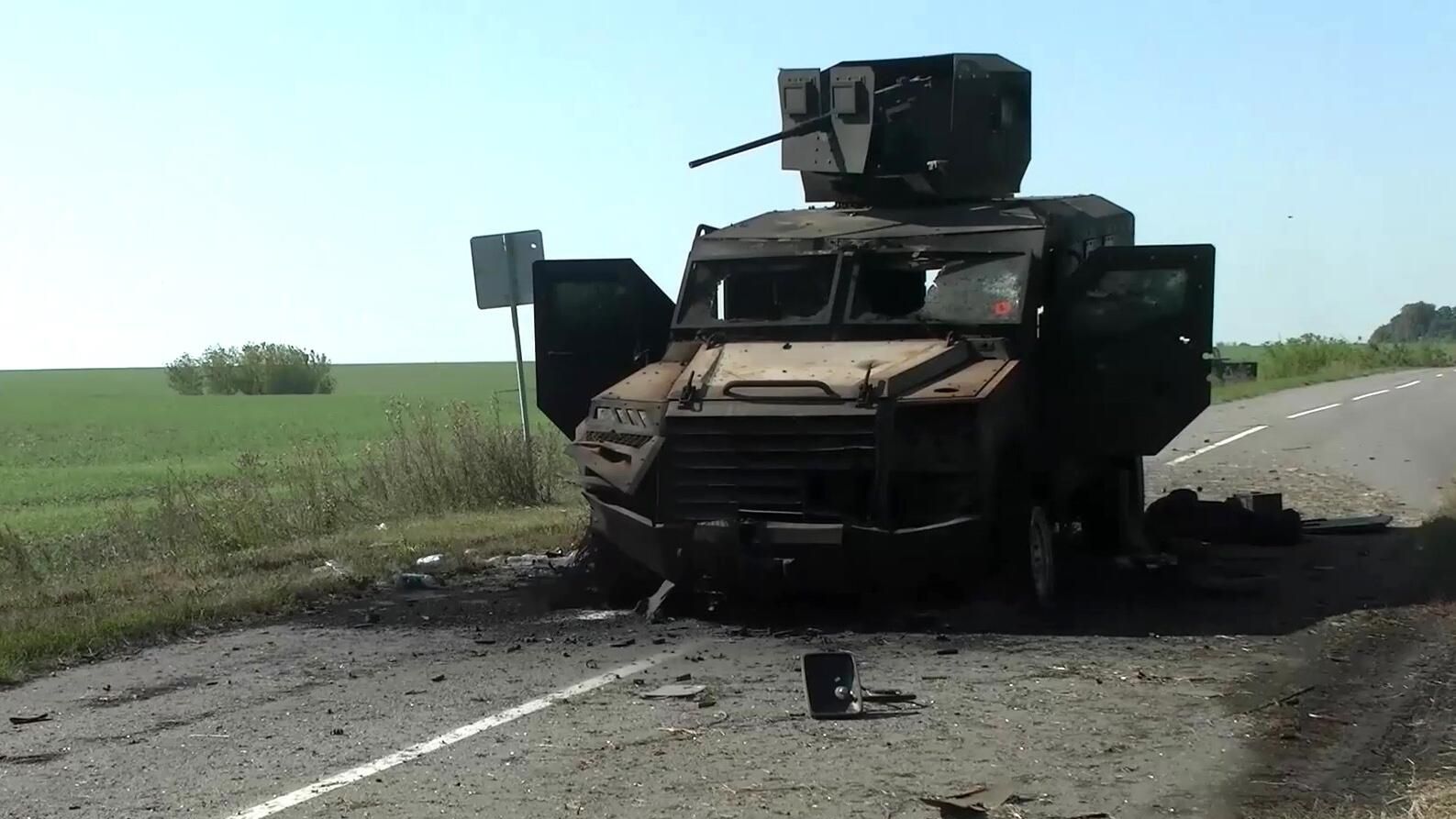 Уничтоженная военная техника колонны ВСУ в Курской области Уничтоженная военная техника колонны ВСУ в Курской области - РИА Новости, 1920, 02.09.2024