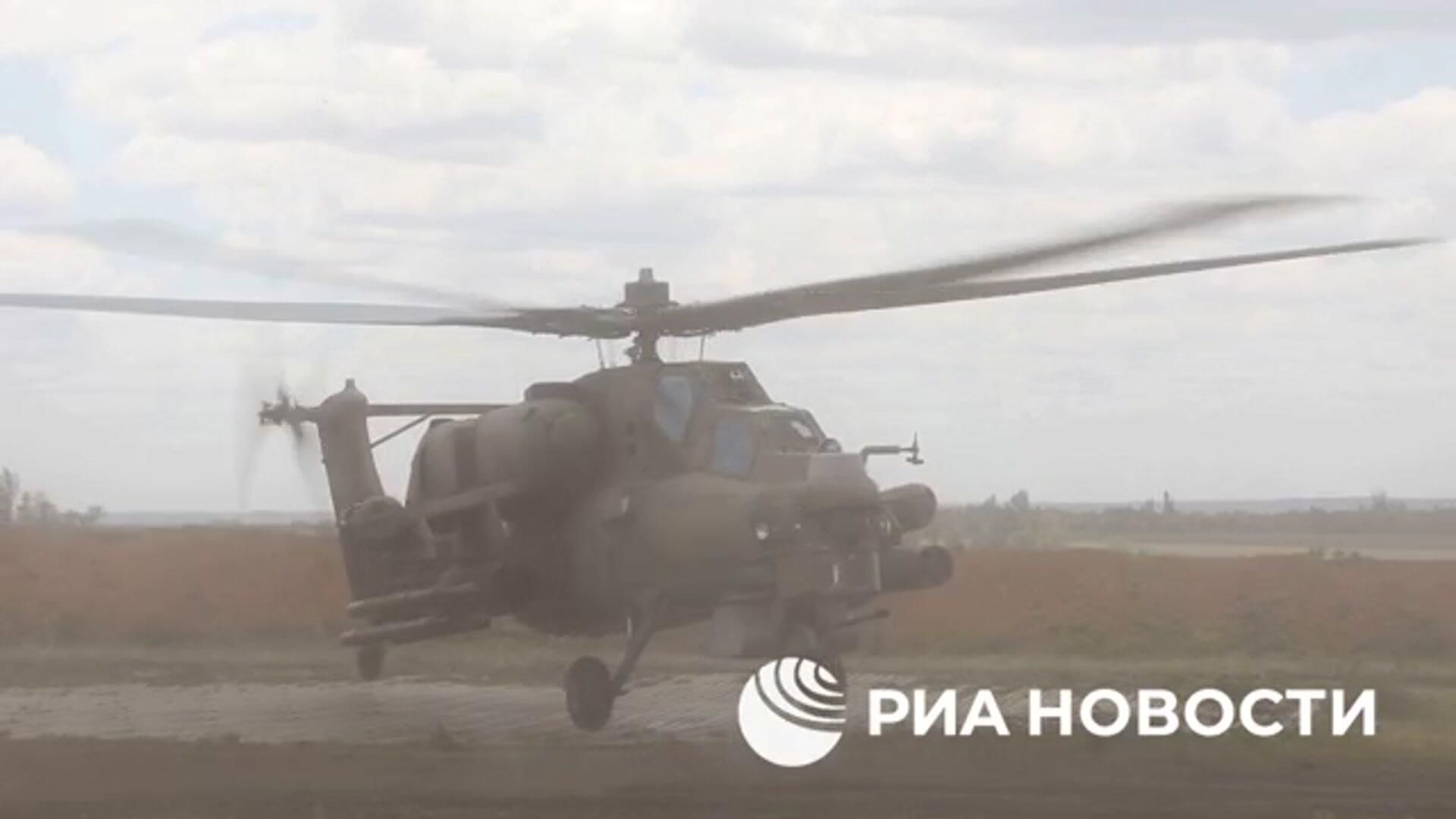 Вертолет Ми-28 нанес удар по скоплению сил ВСУ в Курской области Вертолет Ми-28 нанес удар по скоплению сил ВСУ в Курской области - РИА Новости, 1920, 24.08.2024