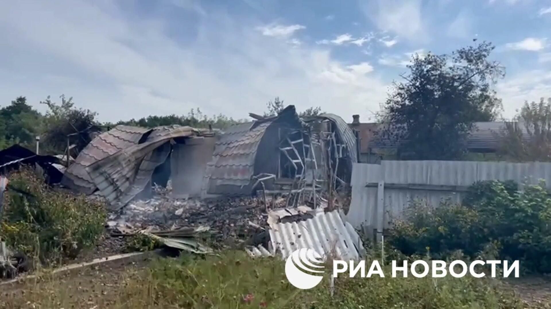 Последствия украинских обстрелов в Курской области Последствия украинских обстрелов в Курской области - РИА Новости, 1920, 30.08.2024