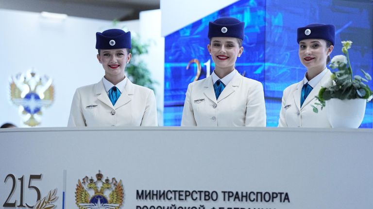 Стенд Министерства транспорта РФ на ВЭФ-2024 Стенд Министерства транспорта РФ на ВЭФ-2024