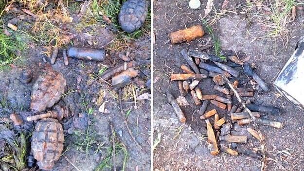 Польский рыбак выудил из пруда пакет с гранатами, взрывателями и патронами - РИА Новости, 1920, 05.09.2024
